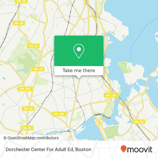 Dorchester Center For Adult Ed map