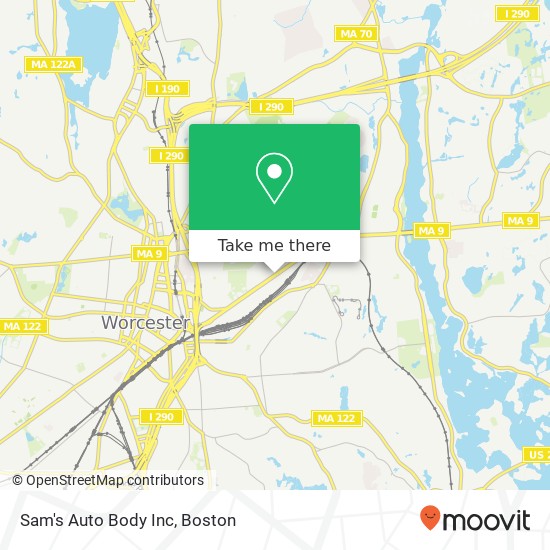 Sam's Auto Body Inc map