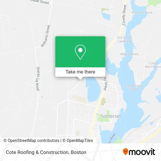 Cote Roofing & Construction map