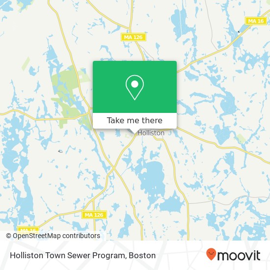 Holliston Town Sewer Program map