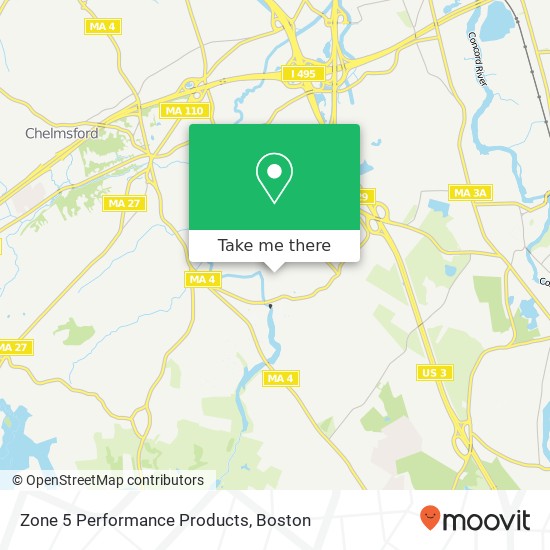 Mapa de Zone 5 Performance Products