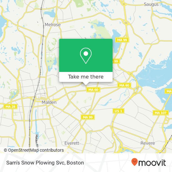 Mapa de Sam's Snow Plowing Svc