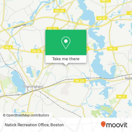 Natick Recreation Office map