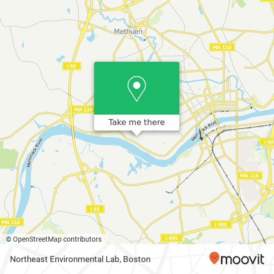 Northeast Environmental Lab map