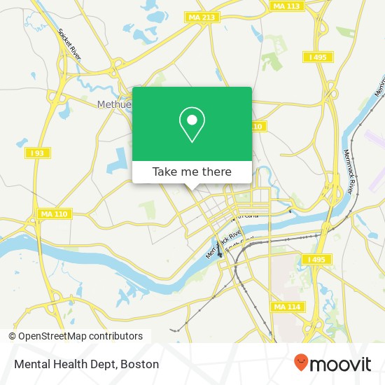 Mapa de Mental Health Dept