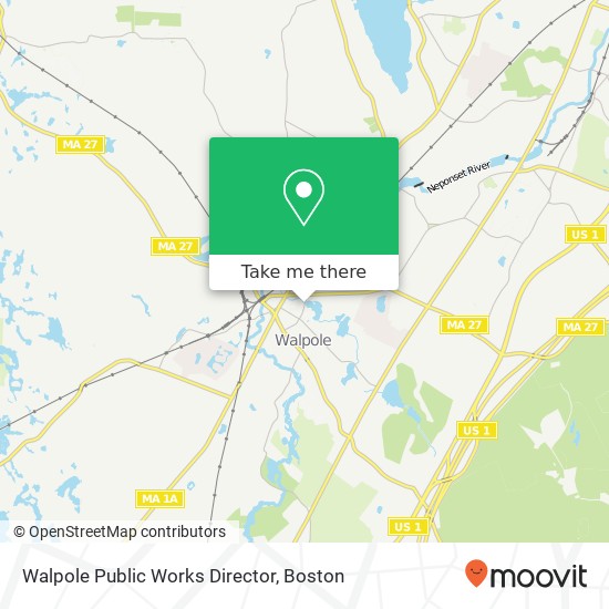 Walpole Public Works Director map