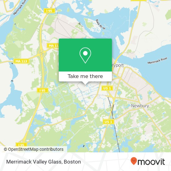 Mapa de Merrimack Valley Glass