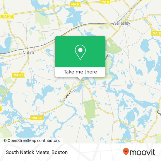 South Natick Meats map