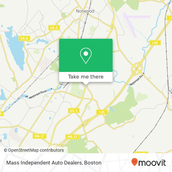 Mass Independent Auto Dealers map