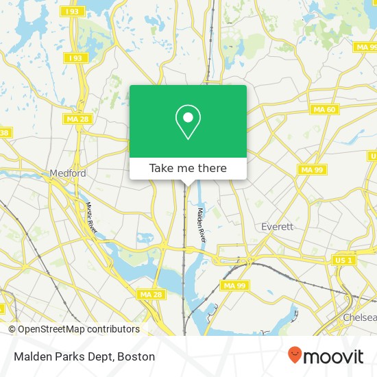 Mapa de Malden Parks Dept