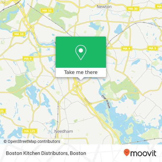 Boston Kitchen Distributors map