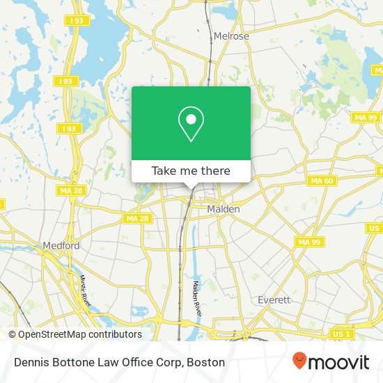 Dennis Bottone Law Office Corp map