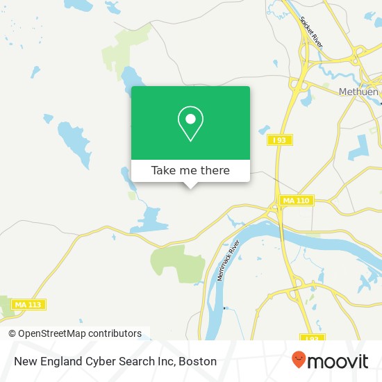 Mapa de New England Cyber Search Inc