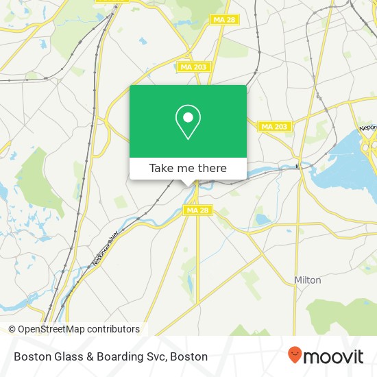 Boston Glass & Boarding Svc map