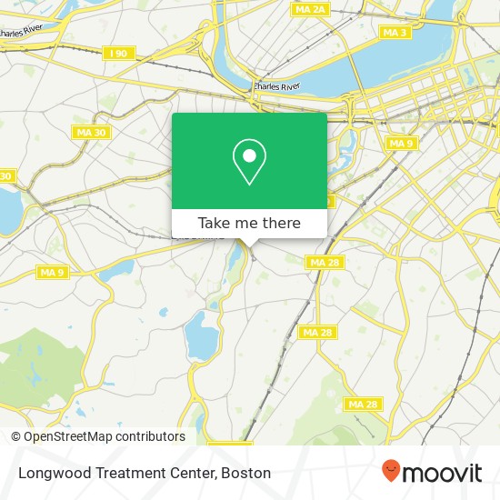 Longwood Treatment Center map