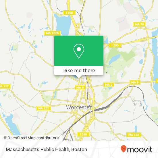 Mapa de Massachusetts Public Health