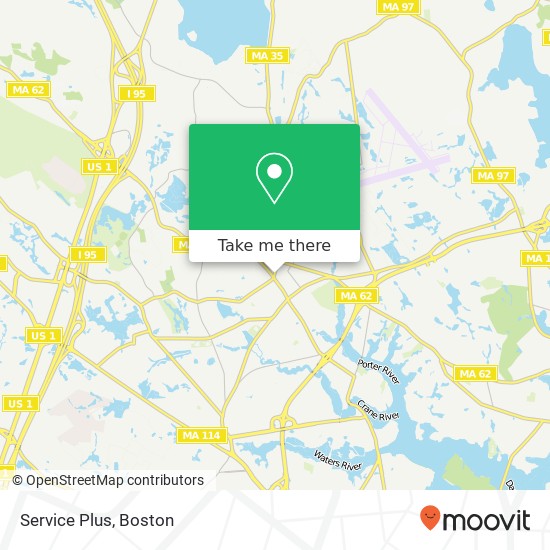 Service Plus map