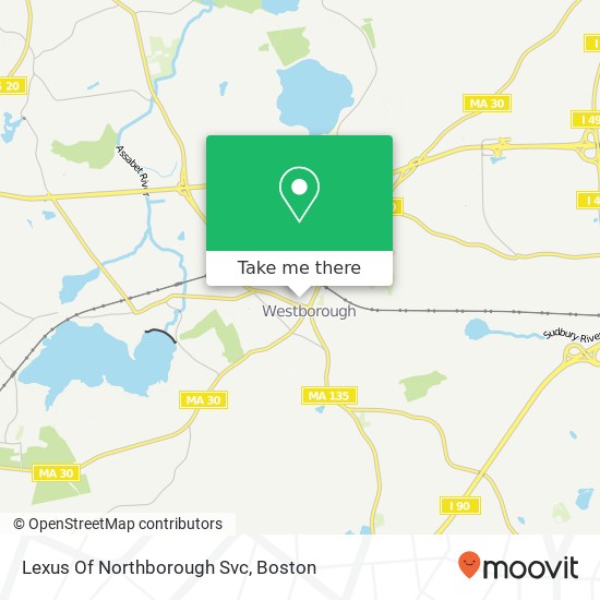 Lexus Of Northborough Svc map