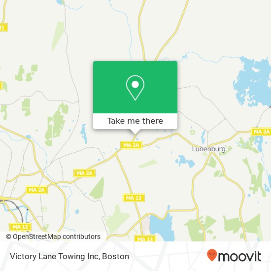 Victory Lane Towing Inc map