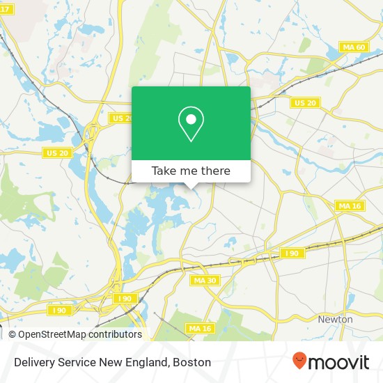 Mapa de Delivery Service New England