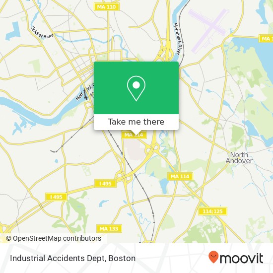 Industrial Accidents Dept map