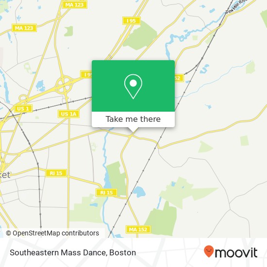 Mapa de Southeastern Mass Dance