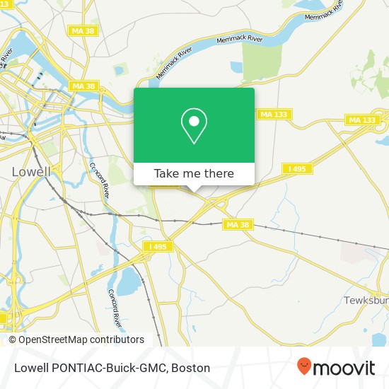 Lowell PONTIAC-Buick-GMC map