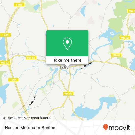 Hudson Motorcars map