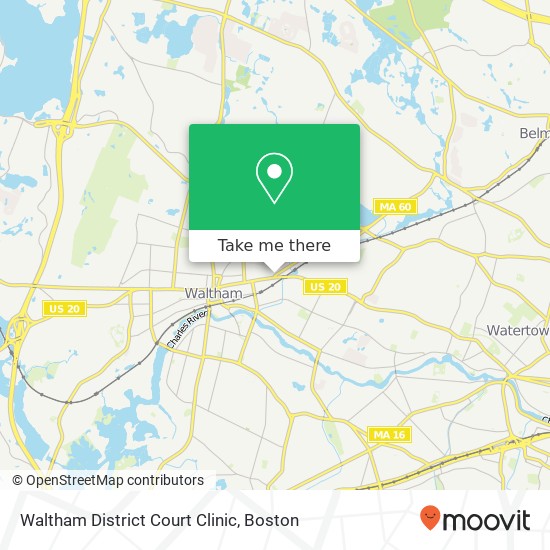 Mapa de Waltham District Court Clinic