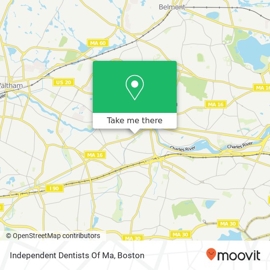 Independent Dentists Of Ma map
