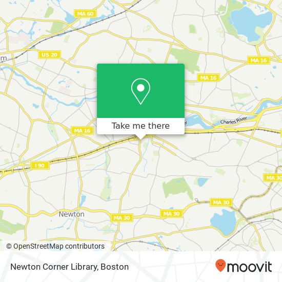 Newton Corner Library map