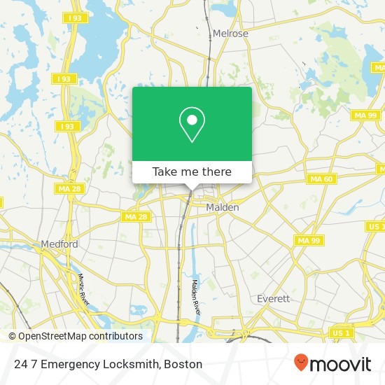 24 7 Emergency Locksmith map