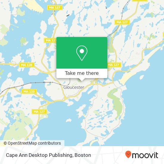 Mapa de Cape Ann Desktop Publishing