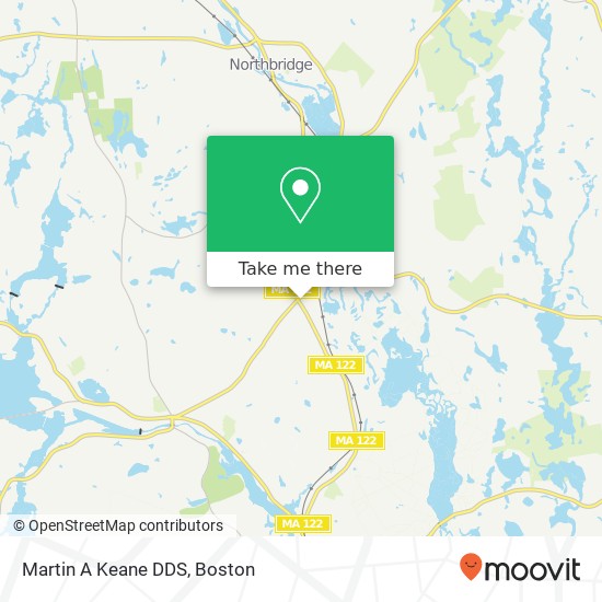 Martin A Keane DDS map