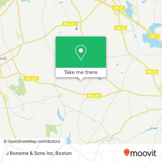 Mapa de J Bonome & Sons Inc