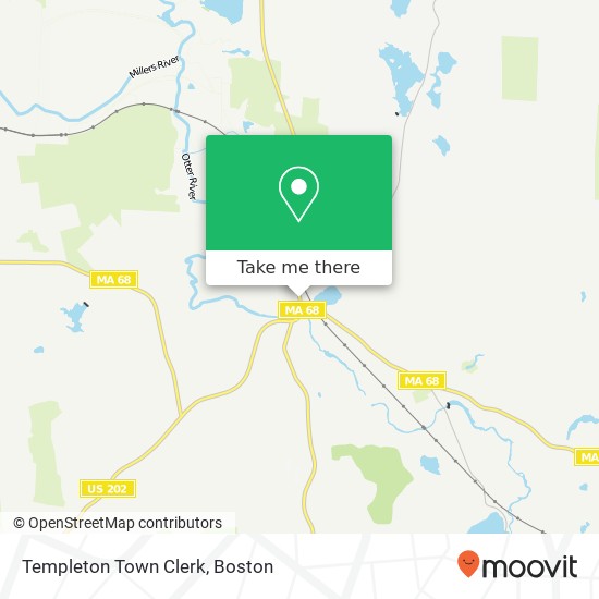 Mapa de Templeton Town Clerk