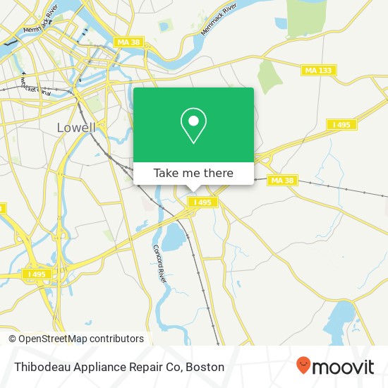 Mapa de Thibodeau Appliance Repair Co