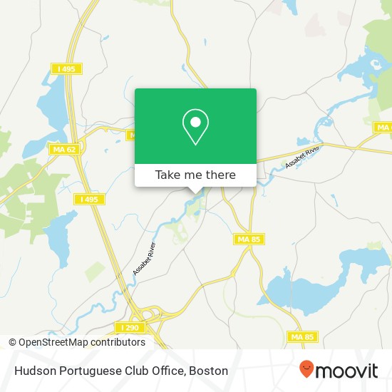 Hudson Portuguese Club Office map