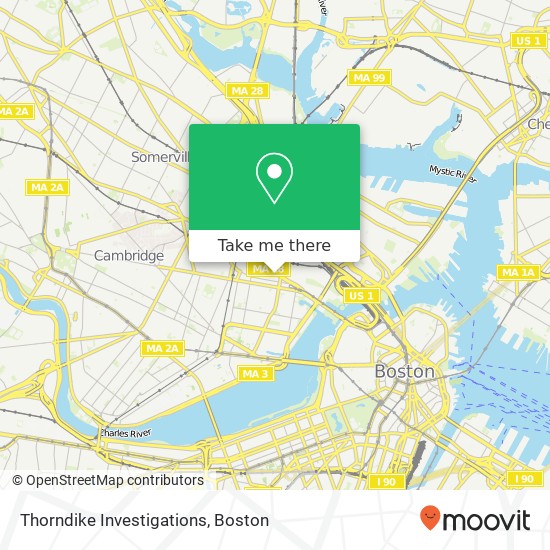 Thorndike Investigations map