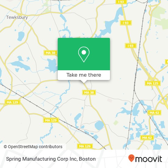 Mapa de Spring Manufacturing Corp Inc