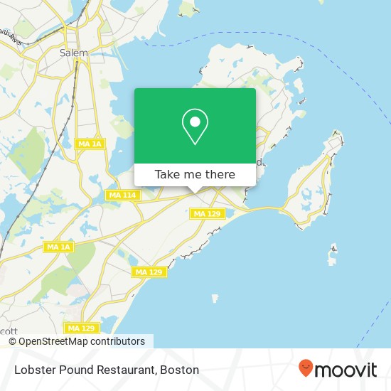 Mapa de Lobster Pound Restaurant