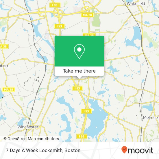 Mapa de 7 Days A Week Locksmith