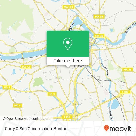 Carty & Son Construction map