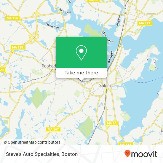 Mapa de Steve's Auto Specialties