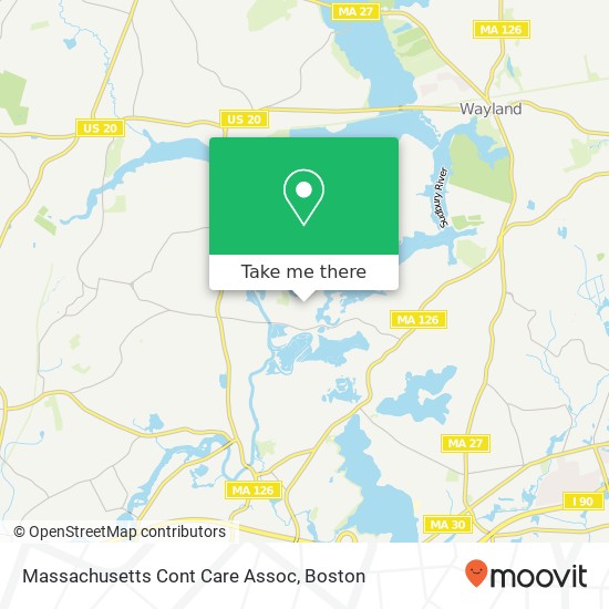 Massachusetts Cont Care Assoc map