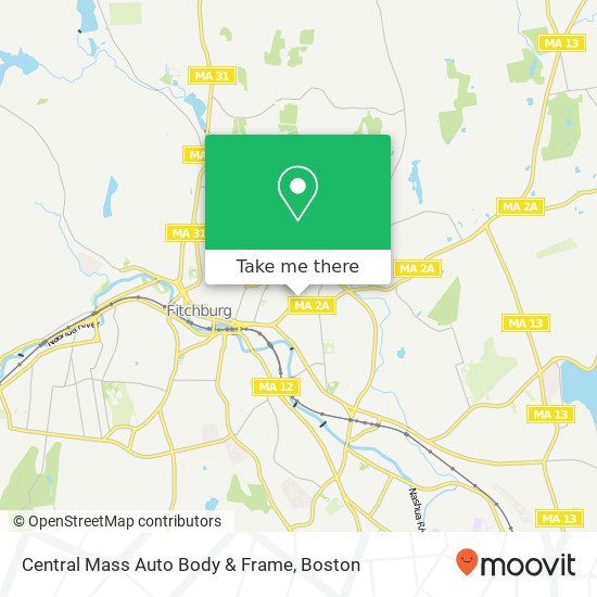 Central Mass Auto Body & Frame map