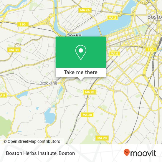 Mapa de Boston Herbs Institute