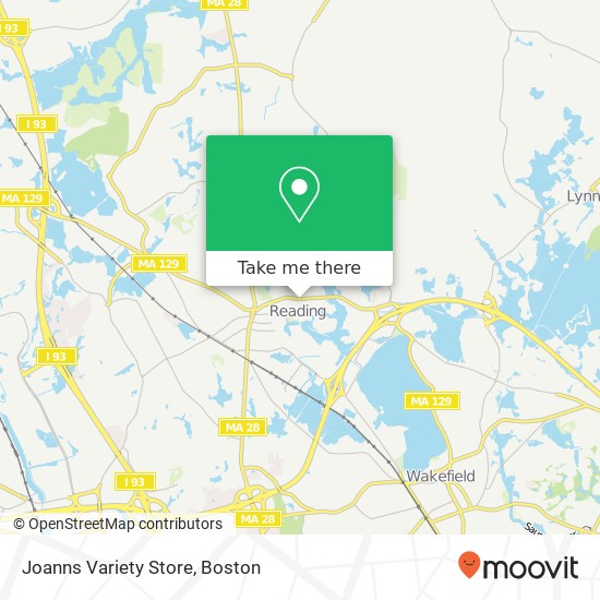 Mapa de Joanns Variety Store