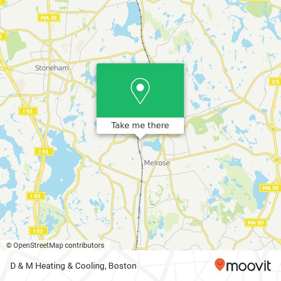 D & M Heating & Cooling map
