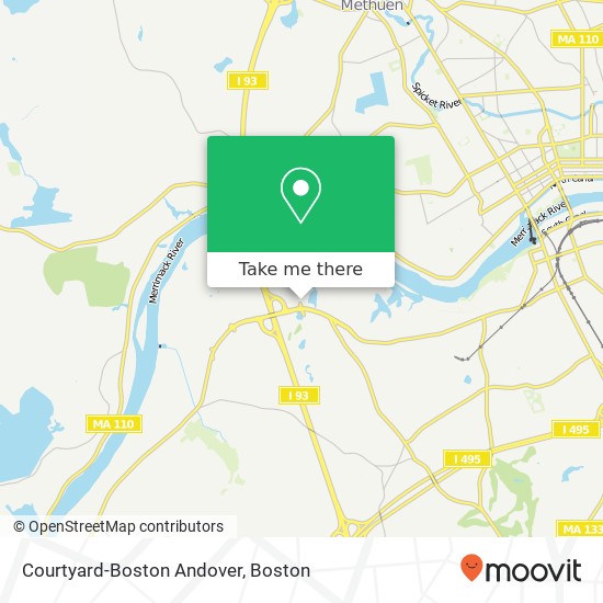 Mapa de Courtyard-Boston Andover